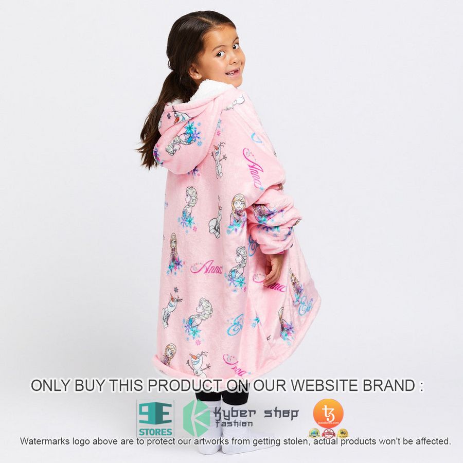 NEW Frozen Elsa Anna Olaf pink Fleece Hoodie Blanket 3 frozen elsa anna olaf pink sherpa hoodie blanket 3 49041