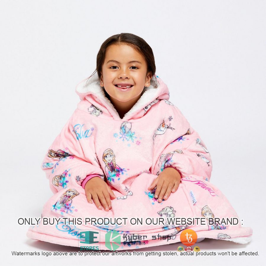 NEW Frozen Elsa Anna Olaf pink Fleece Hoodie Blanket 4 frozen elsa anna olaf pink sherpa hoodie blanket 4 15507