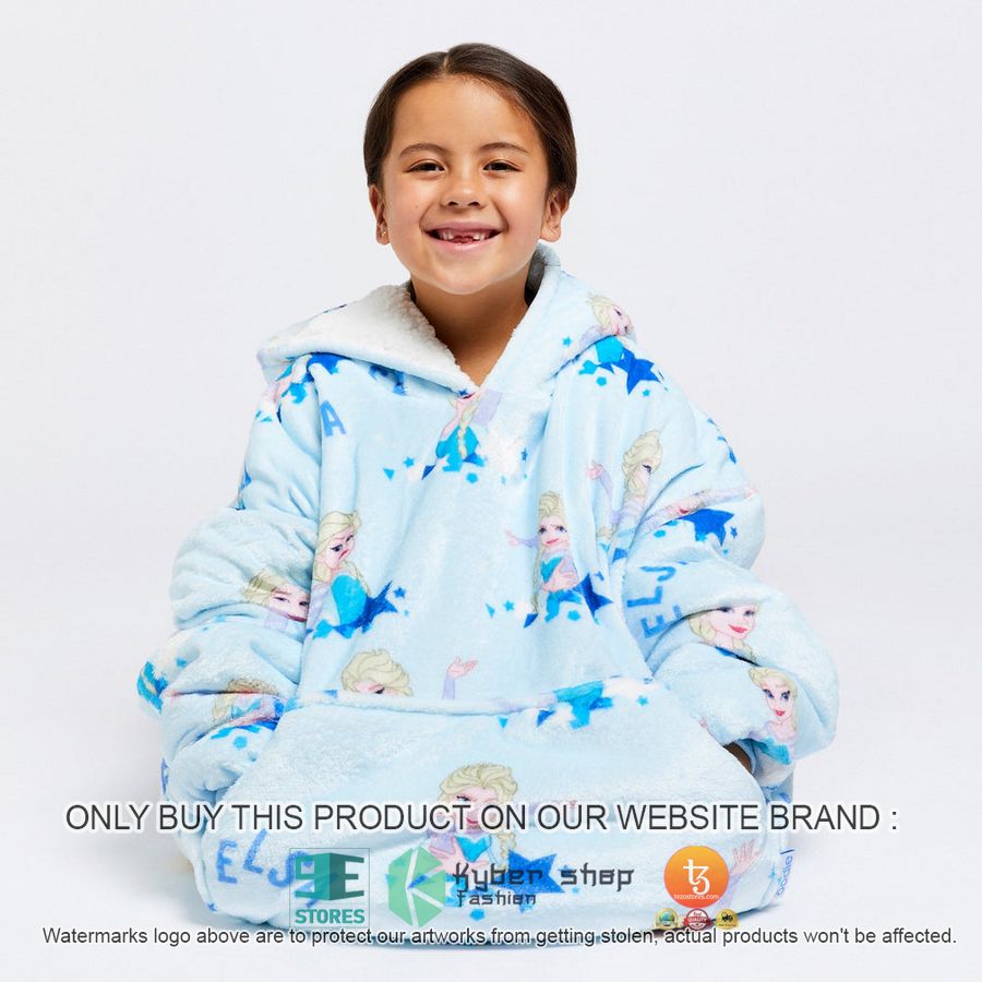 frozen elsa sherpa hoodie blanket 1 20535