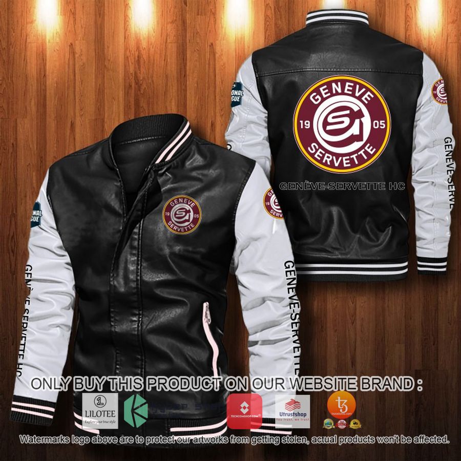 geneve servette hc leather bomber jacket 2 35230