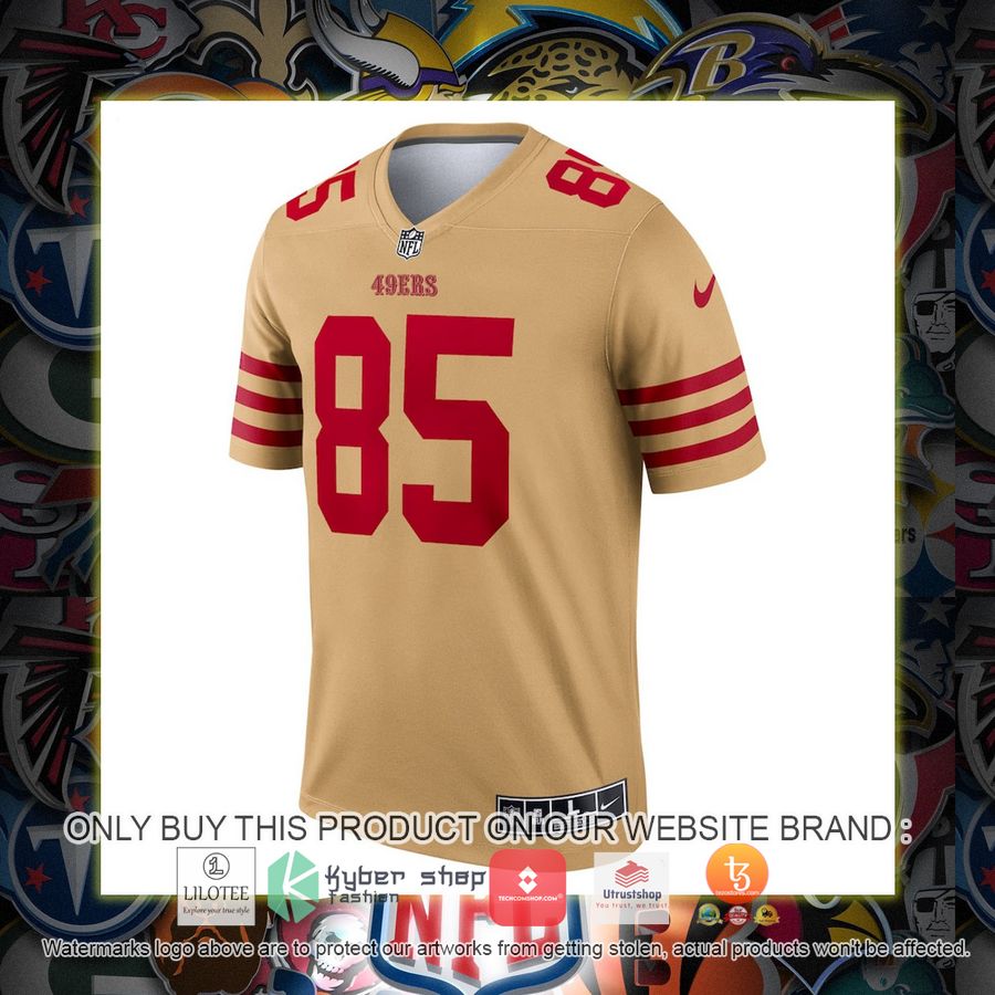HOT George Kittle San Francisco 49ers Nike Inverted Legend Gold Football Jersey Shirt 2 george kittle san francisco 49ers nike inverted legend gold football jersey 2 85554