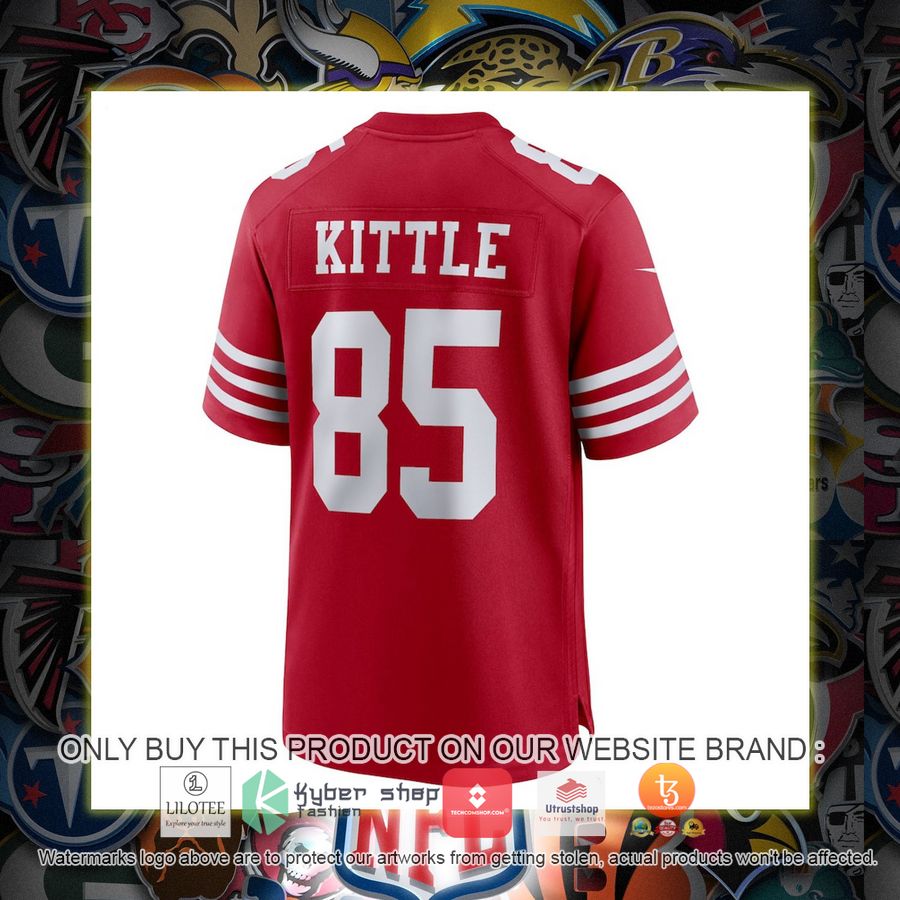 HOT George Kittle San Francisco 49ers Nike Scarlet Football Jersey Shirt 3 george kittle san francisco 49ers nike scarlet football jersey 3 37758