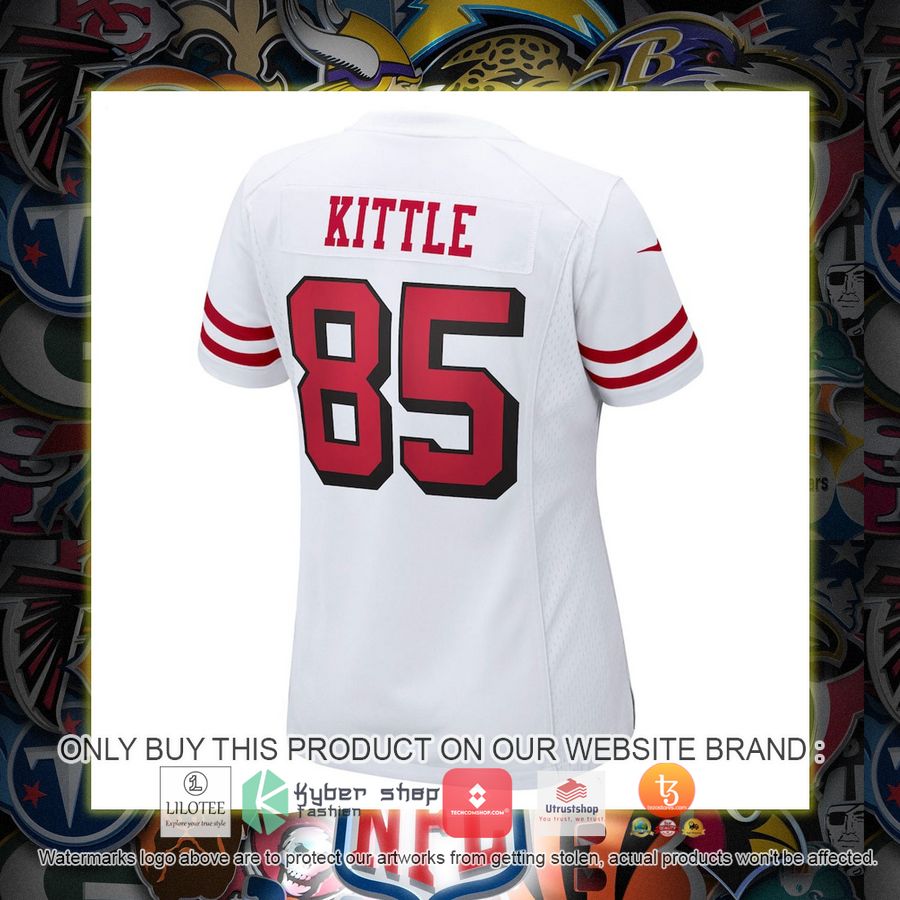 HOT George Kittle San Francisco 49ers Nike Women's 75th Anniversary 2nd Alternate White Football Jersey Shirt 3 george kittle san francisco 49ers nike womens 75th anniversary 2nd alternate white football jersey 3 17177