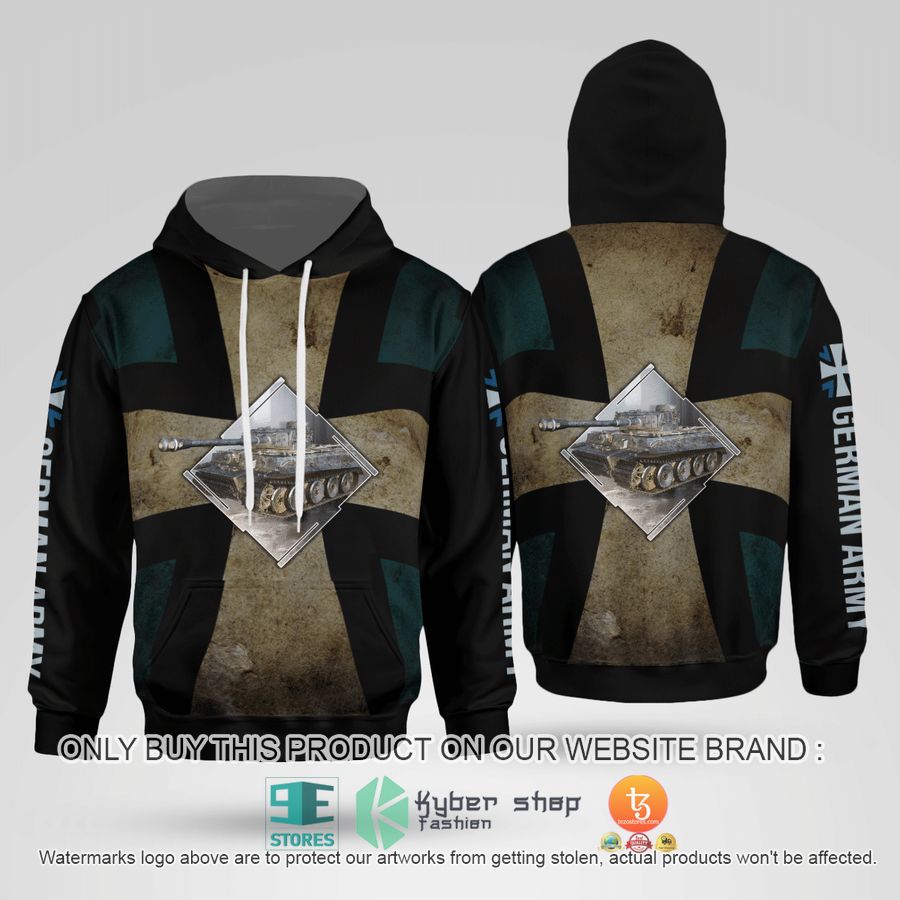 NEW German Army WWII German Tiger Tank 3D Hoodie 1 german army wwii german tiger tank 3d hoodie 1 39210