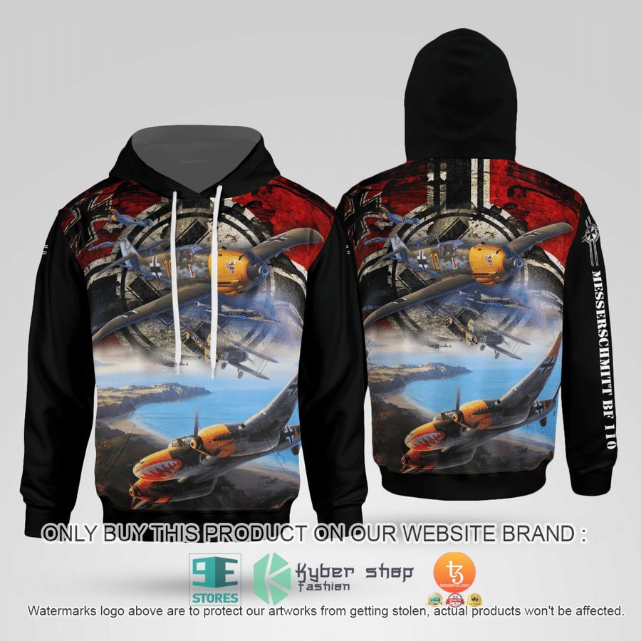 NEW German Luftwaffe Messerschmitt Bf 110 Hoodie 2 german luftwaffe messerschmitt bf 110 3d hoodie 2 77817