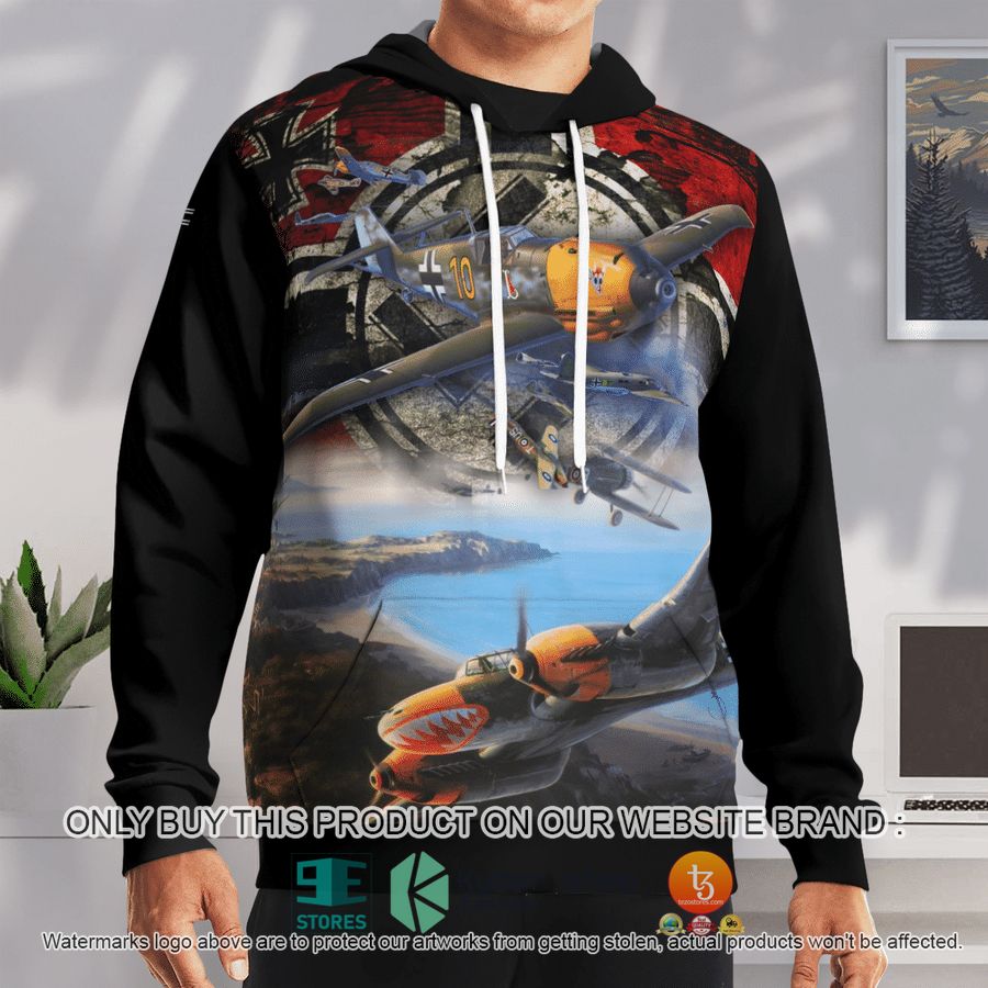 NEW German Luftwaffe Messerschmitt Bf 110 Hoodie 8 german luftwaffe messerschmitt bf 110 3d hoodie 8 21304