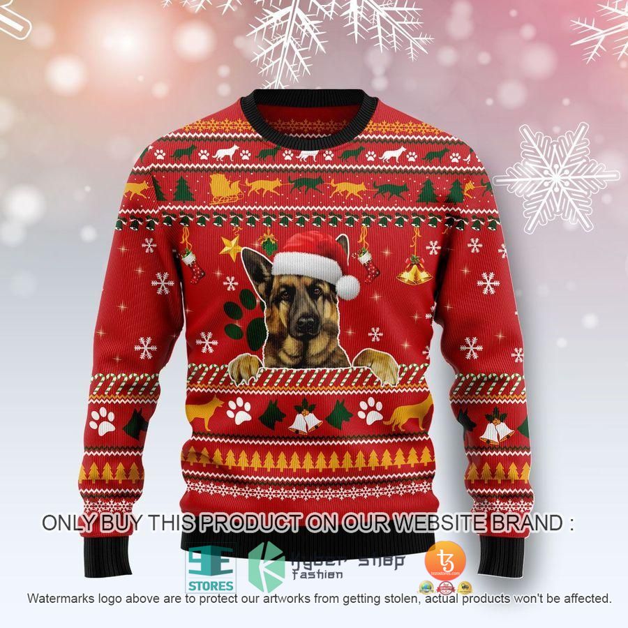 german shepherd dog christmas ugly sweater 1 97379