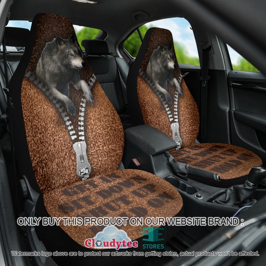 get in sit down shut up wolf car seat covers 2 122