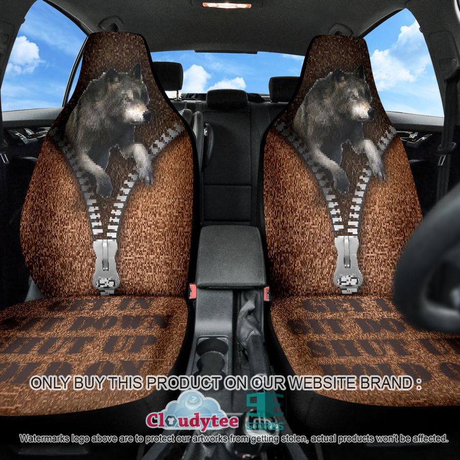HOT Get In Sit Down Shut Up Wolf Car Seat Covers 4 get in sit down shut up wolf car seat covers 3 44945