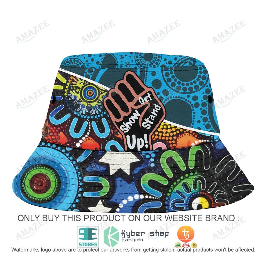 gold coast titans aboriginal patterns bucket hat 2 16188