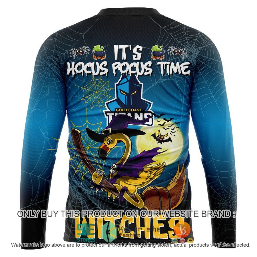 NEW Gold Coast Titans It's Hocus Pocus Time Halloween Flamingo Witches Hoodie, Shirt 12 gold coast titans its hocus pocus time halloween flamingo witches shirt hoodie 12 2319