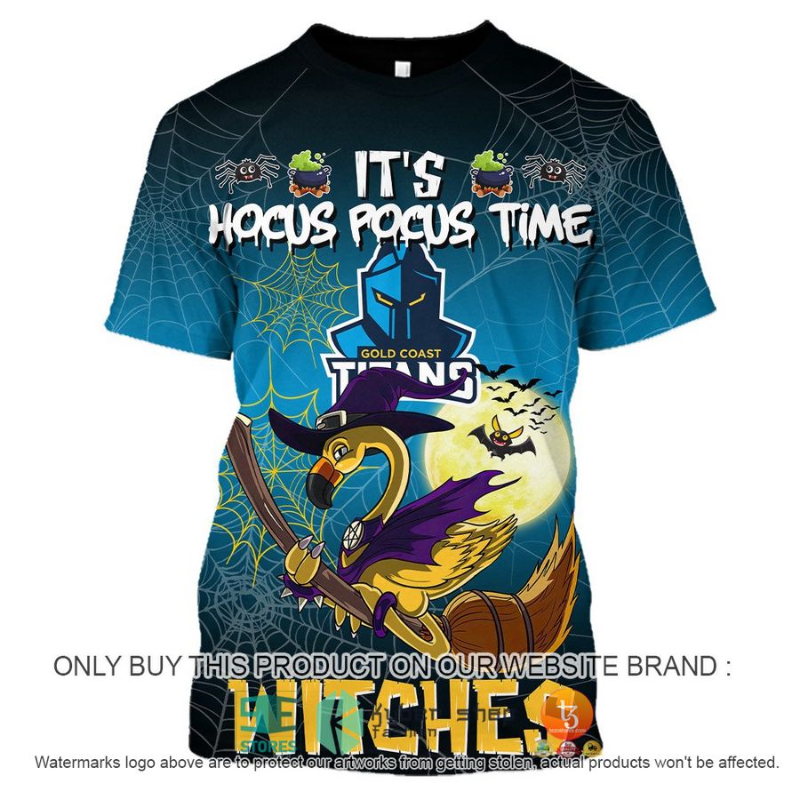 NEW Gold Coast Titans It's Hocus Pocus Time Halloween Flamingo Witches Hoodie, Shirt 9 gold coast titans its hocus pocus time halloween flamingo witches shirt hoodie 9 72248