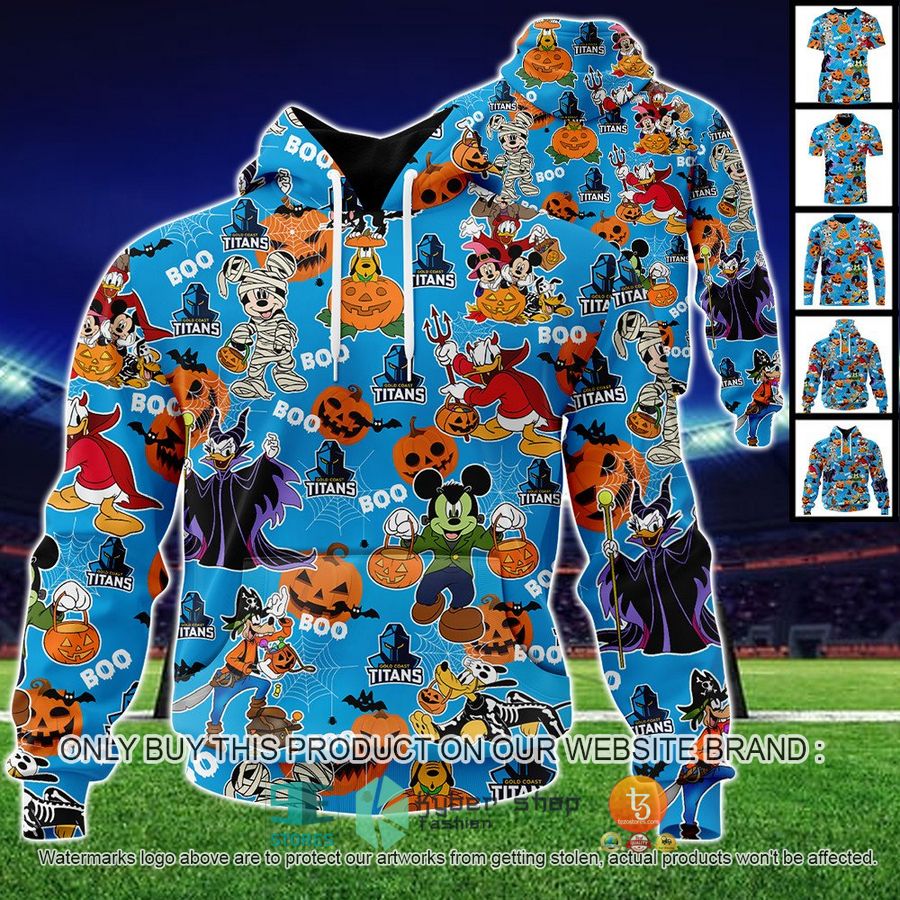gold coast titans mickey friends halloween shirt hoodie 1 41187