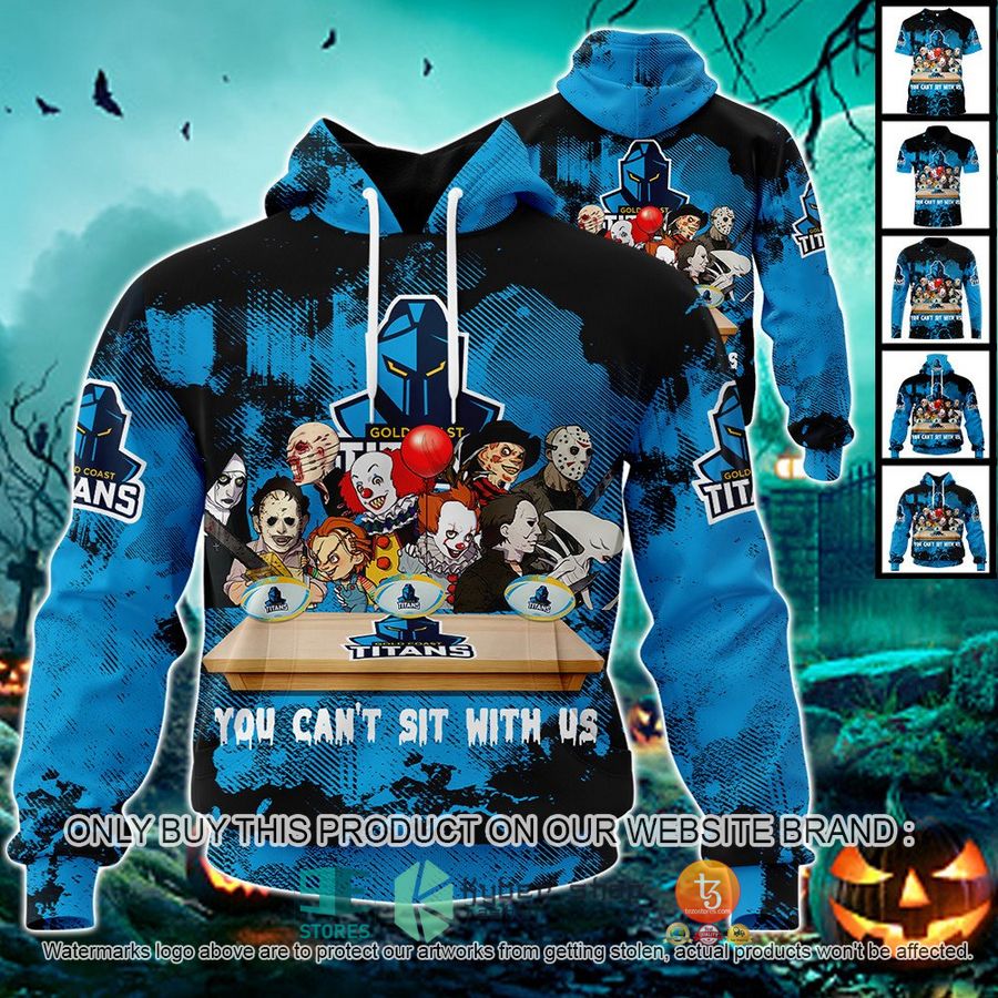 NEW Gold Coast Titans You Can't Sit With Us Horror Movies Characters Hoodie, Shirt 25 gold coast titans you cant sit with us horror movies characters shirt hoodie 1 563