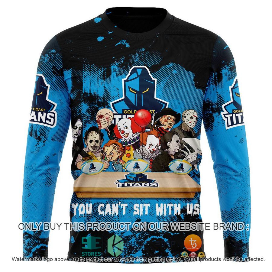 NEW Gold Coast Titans You Can't Sit With Us Horror Movies Characters Hoodie, Shirt 11 gold coast titans you cant sit with us horror movies characters shirt hoodie 11 55039