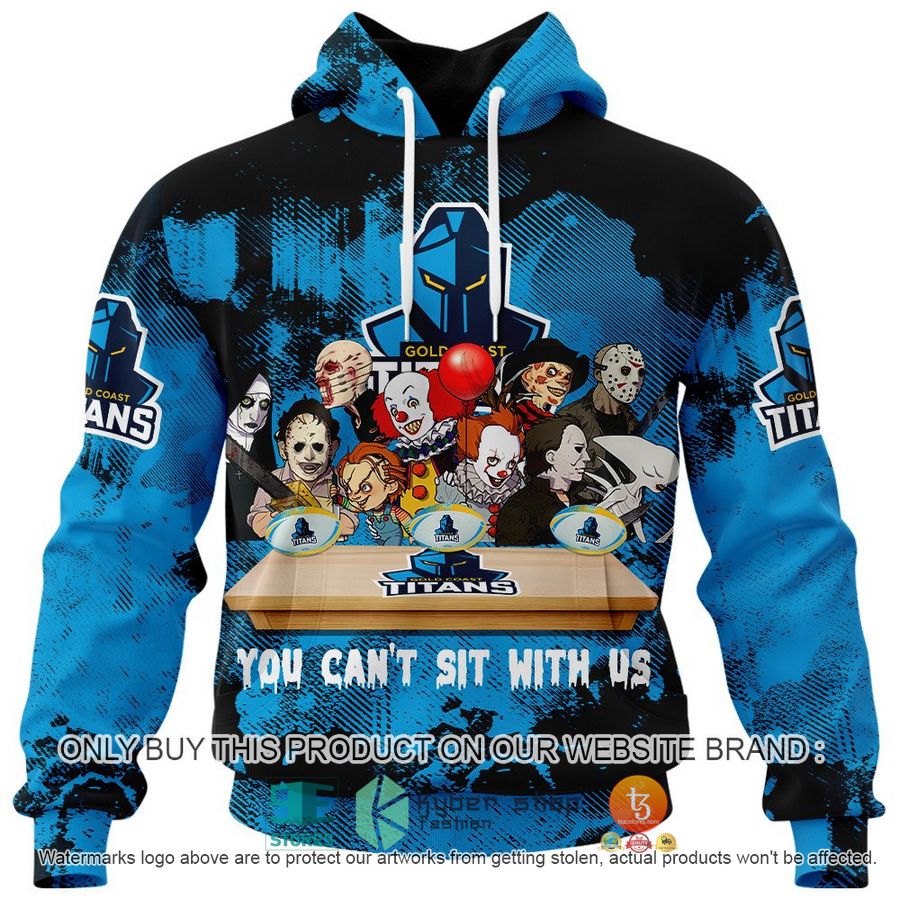 NEW Gold Coast Titans You Can't Sit With Us Horror Movies Characters Hoodie, Shirt 2 gold coast titans you cant sit with us horror movies characters shirt hoodie 2 85470