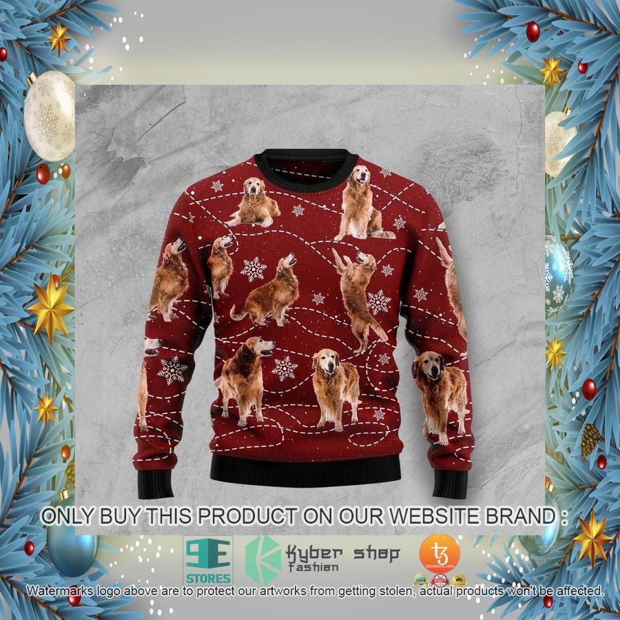HOT Golden Retriever Ugly Christmas Sweater 2 golden retriever ugly christmas sweater 2 70084