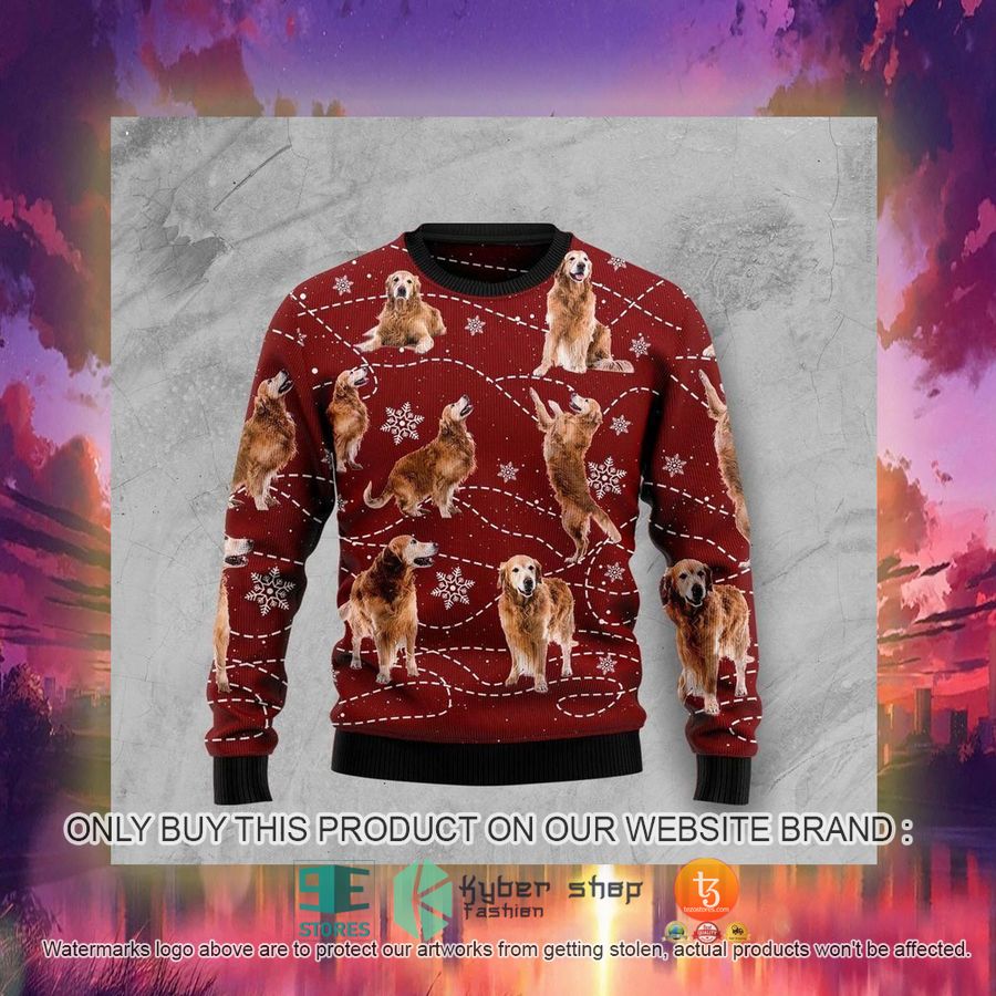 HOT Golden Retriever Ugly Christmas Sweater 3 golden retriever ugly christmas sweater 3 33580