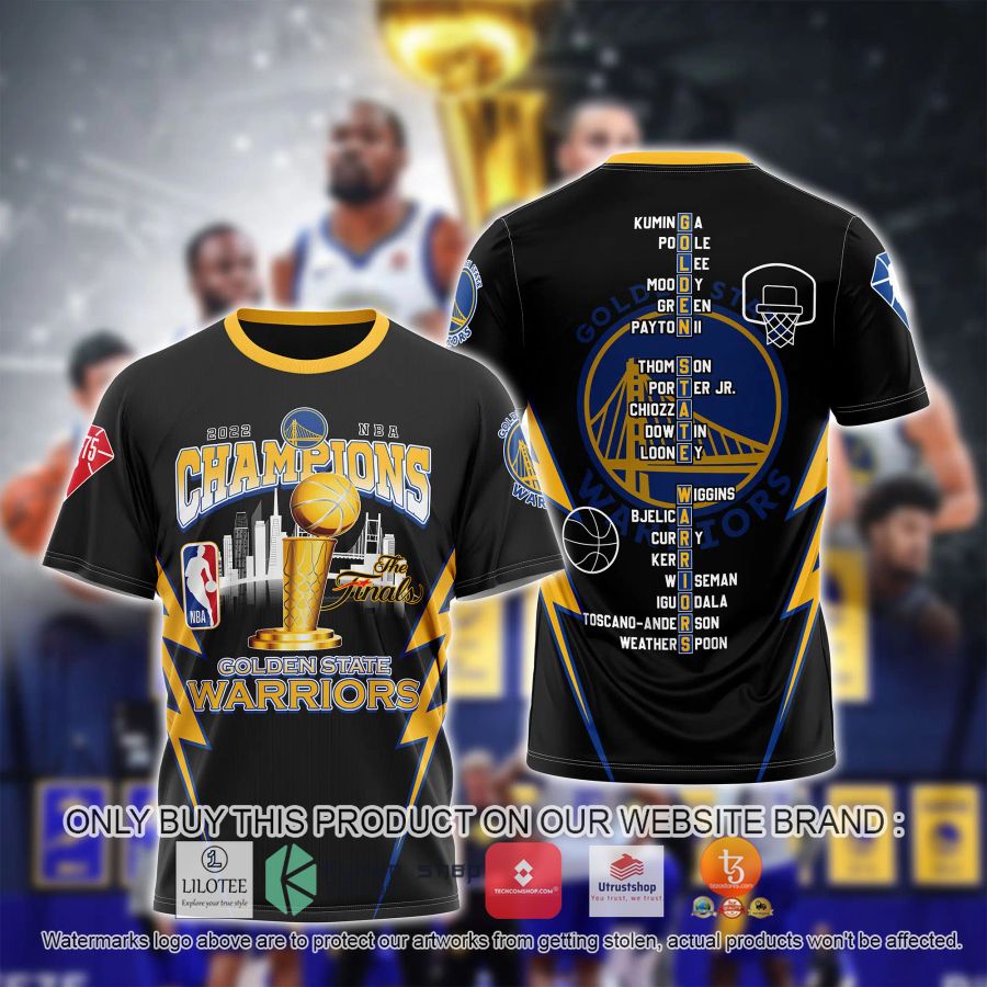 golden state warriors champions black 3d t shirt 1 98780