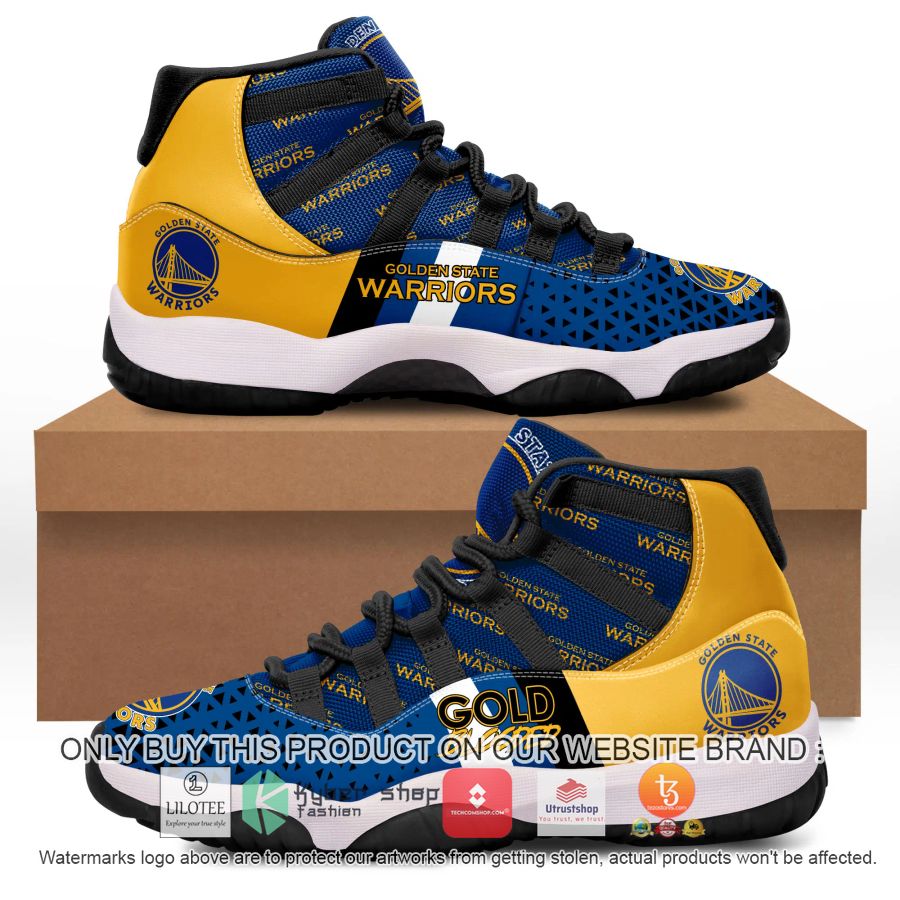 golden state warriors yellow air jordan 11 sneaker 1 37366