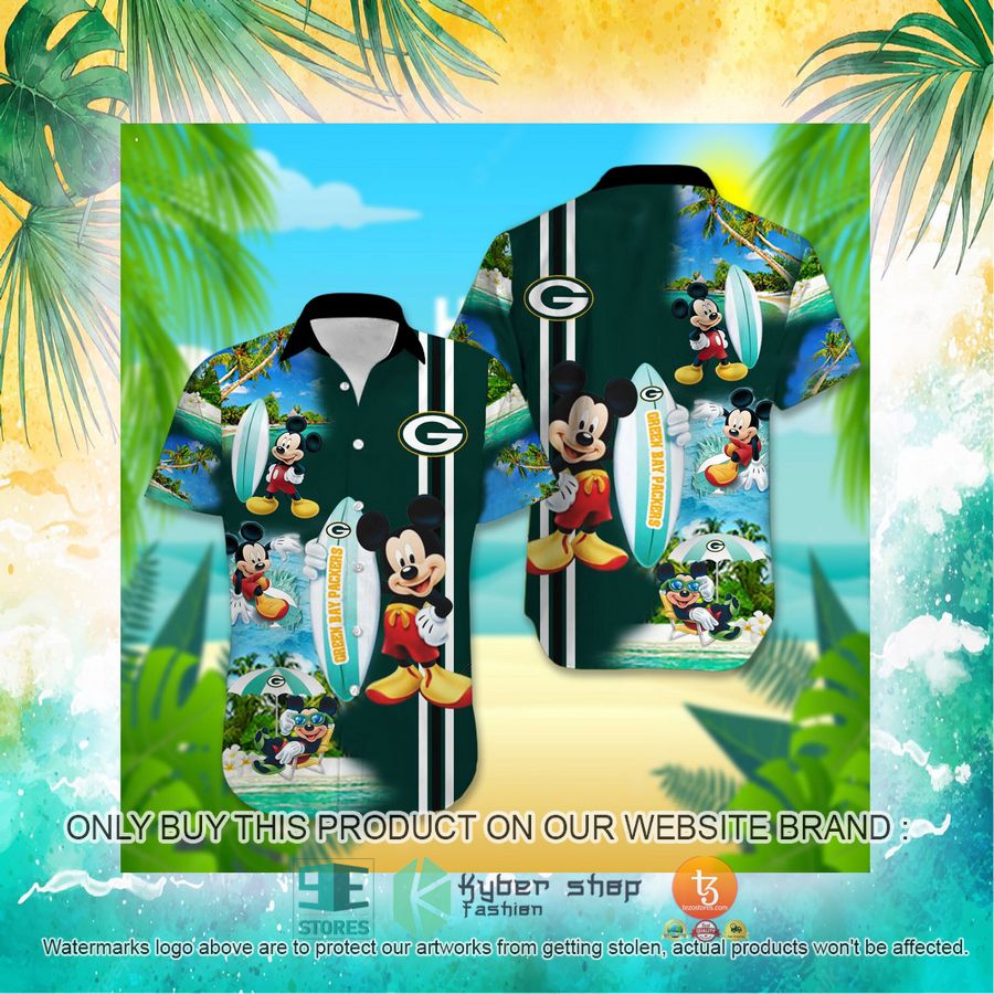 green bay packers mickey mouse surfboard hawaiian shirt 4 25862