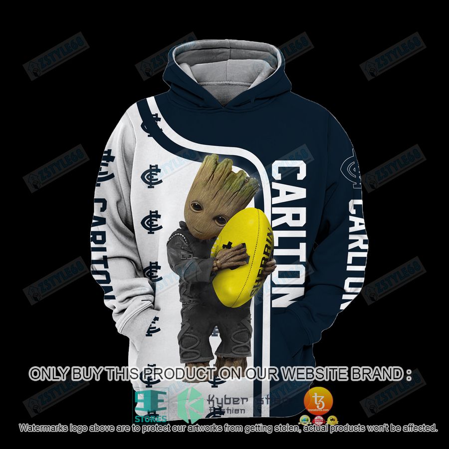 NEW Groot Carlton Football Club Hoodie, Shirt 3 groot carlton football club shirt hoodie 3 25015