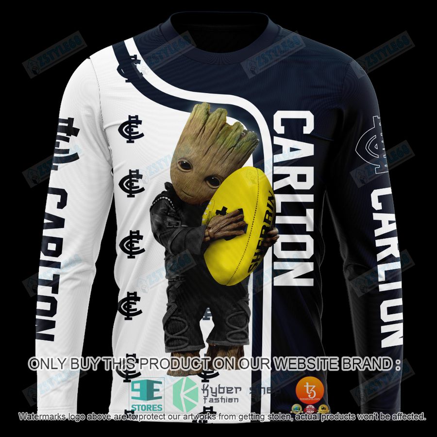NEW Groot Carlton Football Club Hoodie, Shirt 7 groot carlton football club shirt hoodie 7 21984
