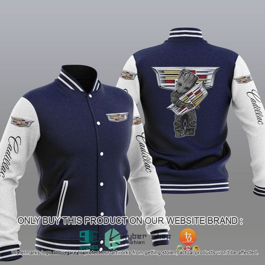 NEW Groot Hug Cadillac Varsity Jacket 3 groot hug cadillac baseball jacket 3 28491