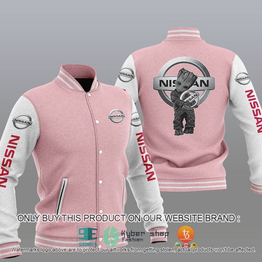 NEW Groot Hug Nissan Varsity Jacket 4 groot hug nissan baseball jacket 4 31285