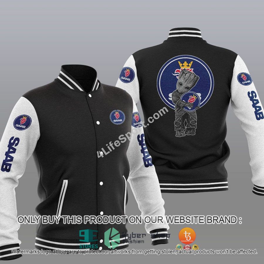 groot hug saab automobile baseball jacket 1 75609