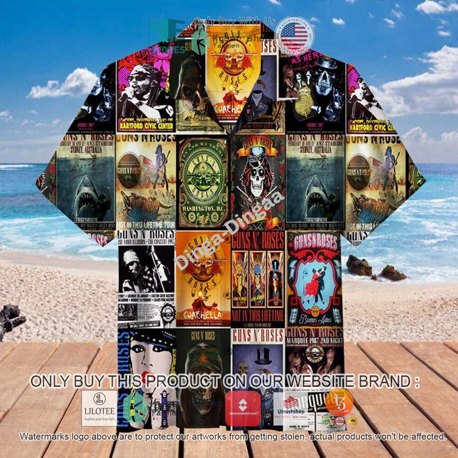 guns n roses album covers hawaiian shirt 1 33705