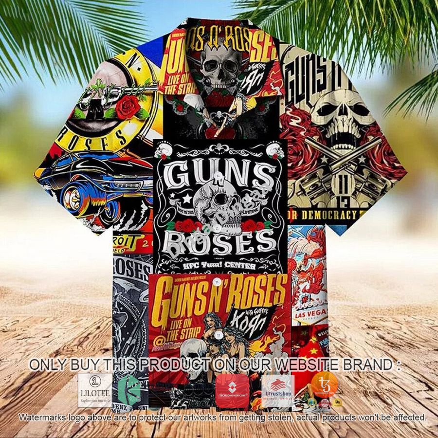 guns n roses live on the strip hawaiian shirt 1 19427