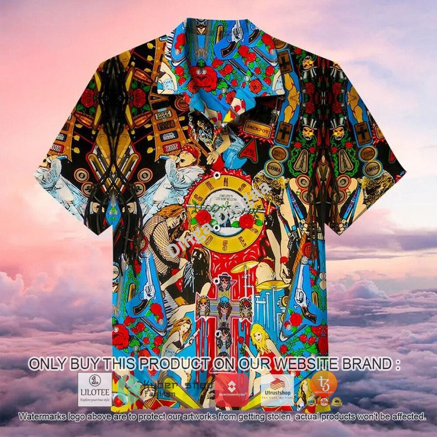 guns n roses mix album covers hawaiian shirt 1 3388