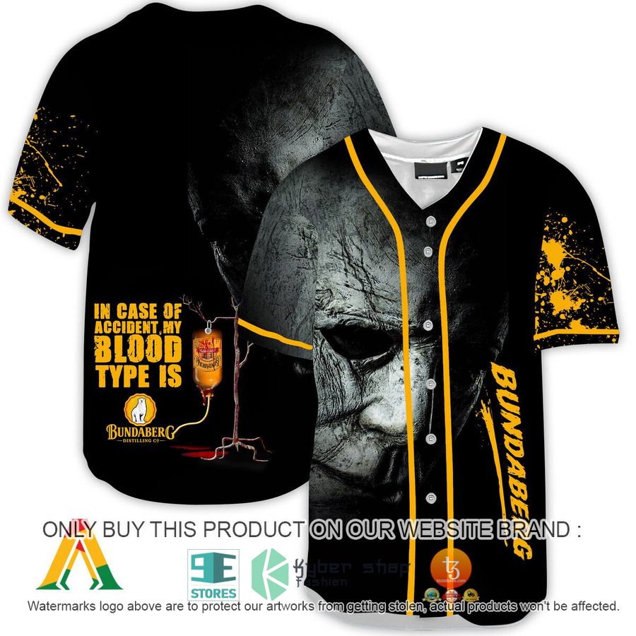 NEW Halloween Horror Michael Myers Bundaberg Rum Baseball Shirt 9 halloween horror michael myers bundaberg rum baseball jersey 1 24123