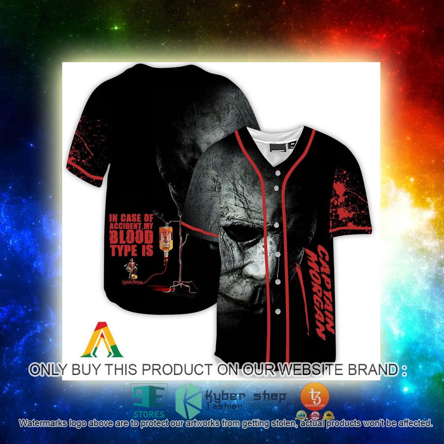 NEW Halloween Horror Michael Myers Captain Morgan Baseball Shirt 3 halloween horror michael myers captain morgan baseball jersey 3 81609