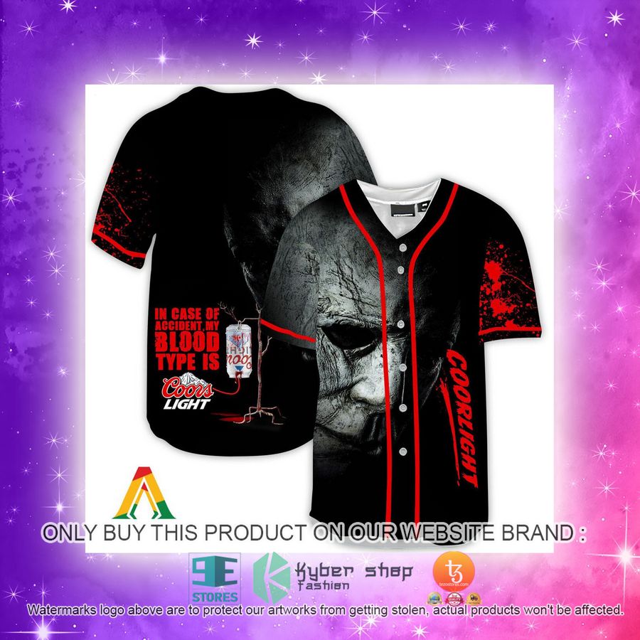 NEW Halloween Horror Michael Myers Coors Light Baseball Shirt 4 halloween horror michael myers coors light baseball jersey 4 93144