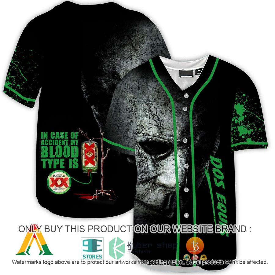 NEW Halloween Horror Michael Myers Dos Equis Baseball Shirt 9 halloween horror michael myers dos equis baseball jersey 1 41659