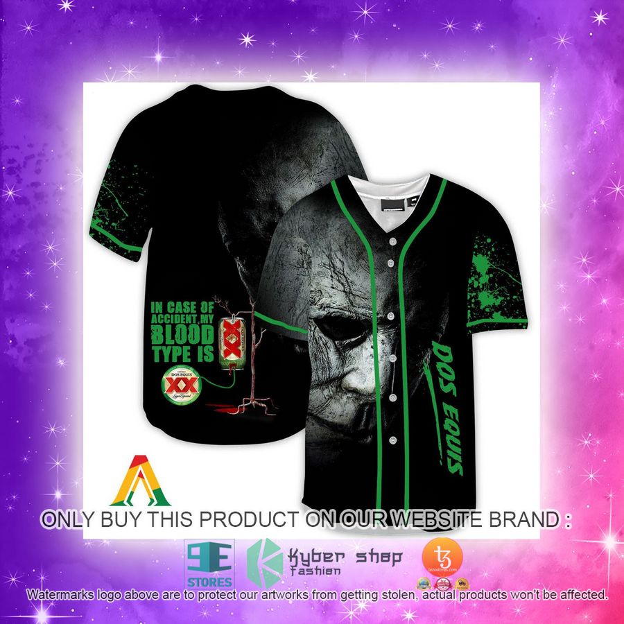 NEW Halloween Horror Michael Myers Dos Equis Baseball Shirt 4 halloween horror michael myers dos equis baseball jersey 4 11573
