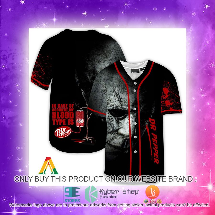 NEW Halloween Horror Michael Myers Dr Pepper Baseball Shirt 4 halloween horror michael myers dr pepper baseball jersey 4 6082