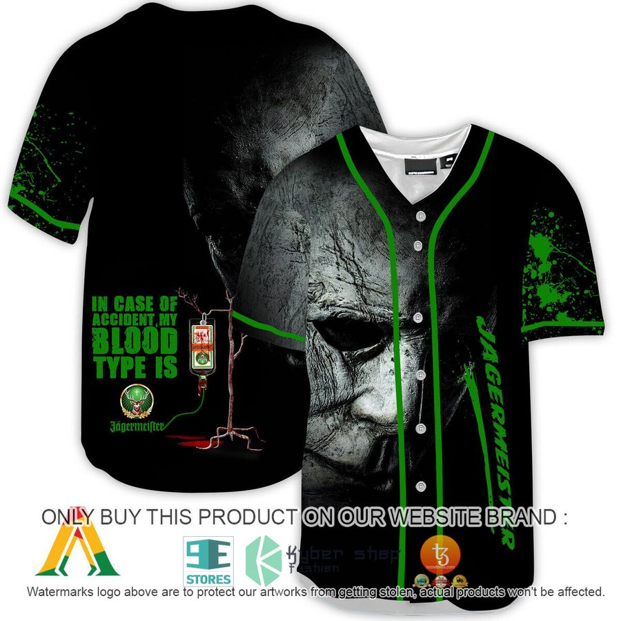 halloween horror michael myers jagermeister baseball jersey 1 91231