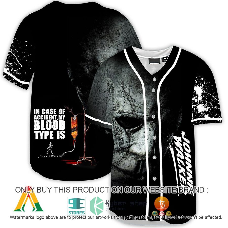 halloween horror michael myers johnnie walker baseball jersey 1 24855