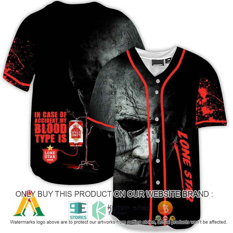 halloween horror michael myers lone star baseball jersey 1 6613