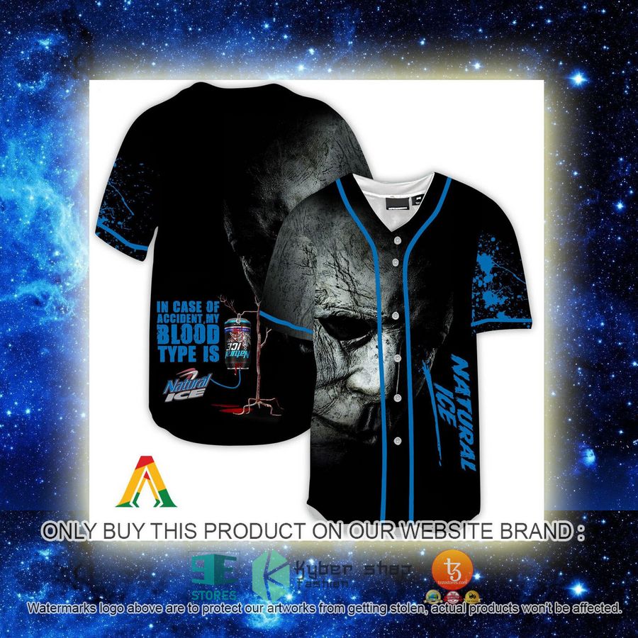 NEW Halloween Horror Michael Myers Natural Ice Baseball Shirt 2 halloween horror michael myers natural ice baseball jersey 2 61217