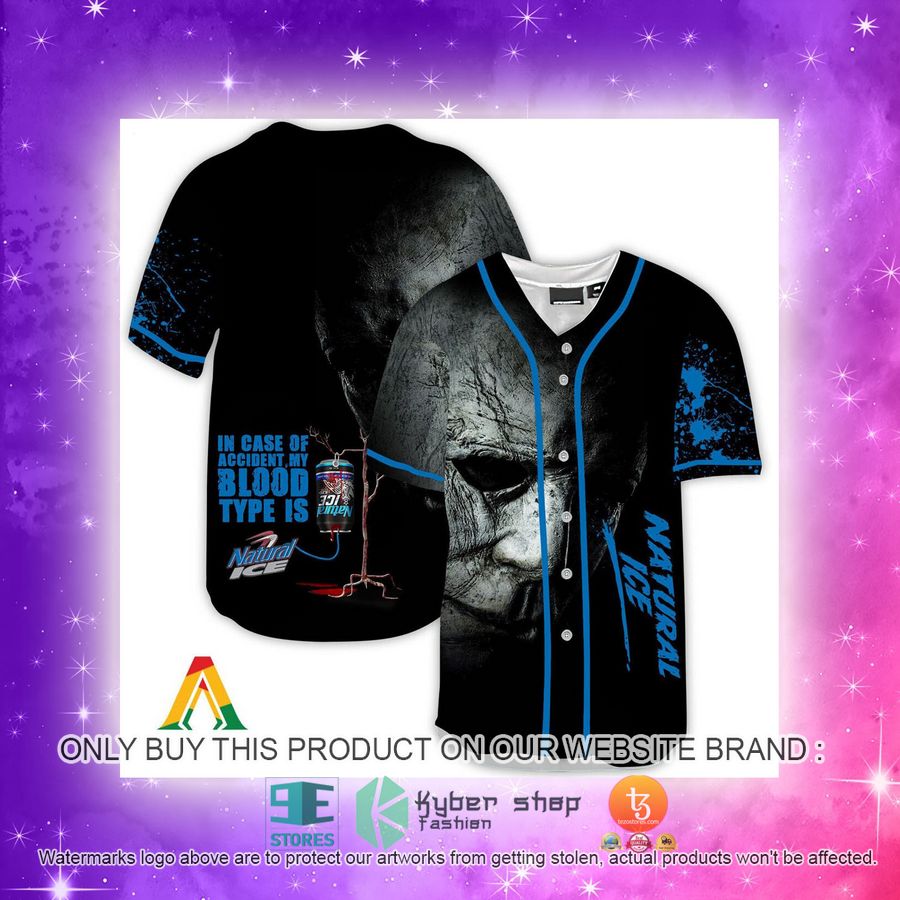 NEW Halloween Horror Michael Myers Natural Ice Baseball Shirt 4 halloween horror michael myers natural ice baseball jersey 4 84391