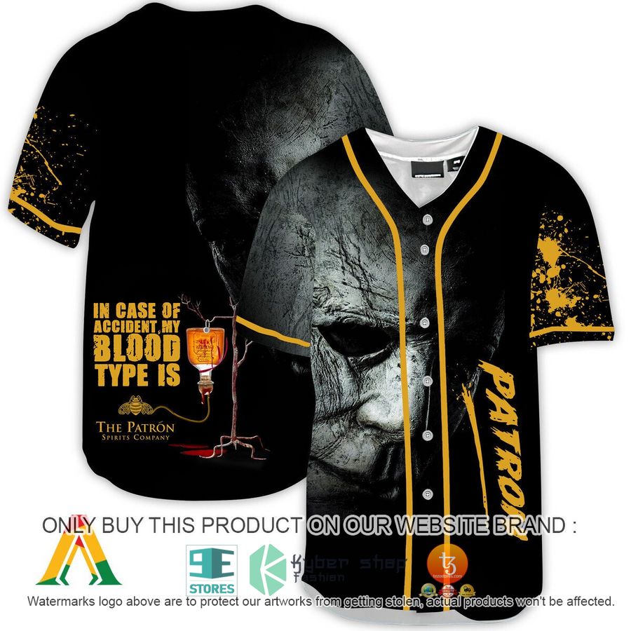 halloween horror michael myers tequila patron baseball jersey 1 794