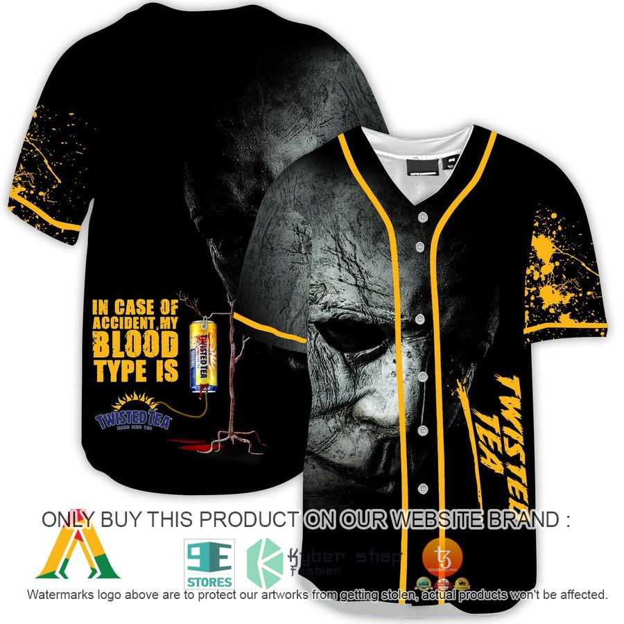 halloween horror michael myers twisted tea baseball jersey 1 76190