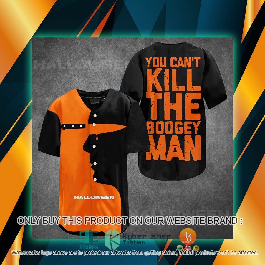 halloween you cant kill the boogey man baseball jersey 1 98680