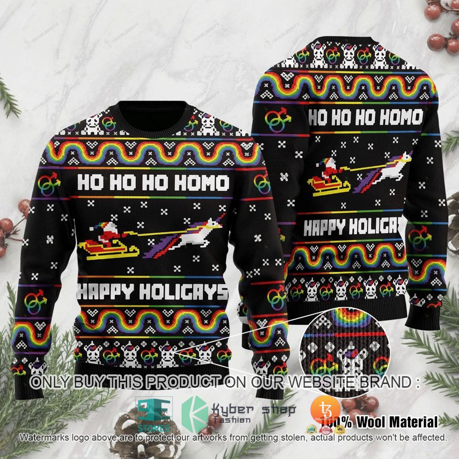 happy holigays christmas ugly sweater 1 95608