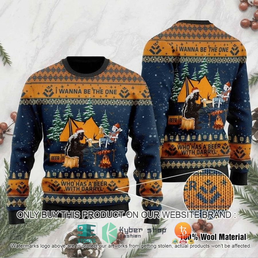 have a beer with darry l bigfoot christmas ugly sweater 1 98625