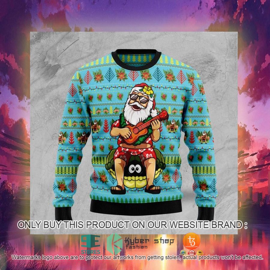 HOT Hawaiian Christmas Santa Claus Ugly Christmas Sweater 3 hawaiian christmas santa claus ugly christmas sweater 3 56651